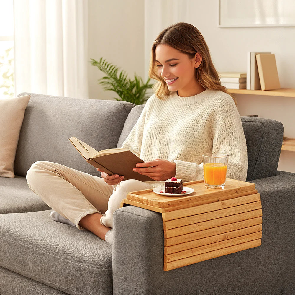 Foldable Bamboo Sofa Tray